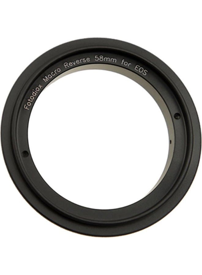 Fotodiox 58mm Macro Reverse Adapter for Mounting Lenses with 58mm Filter Threads on Canon EOS EF/EF-s Cameras - Image 1